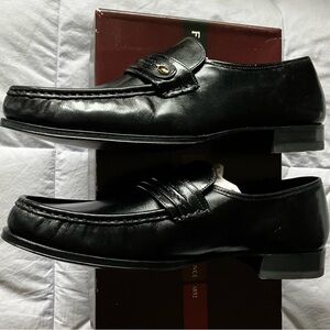 Men's Black Leather Loafers